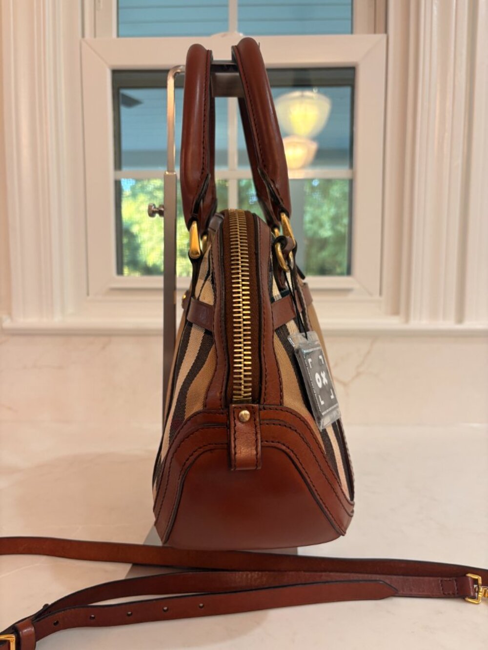 Burberry Orchard Check Bowling Bag - Picture 3 of 11